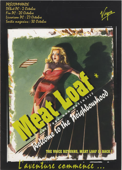 Meat Loaf Welcome To The Neighbourhood handbill French MEAHBWE449731