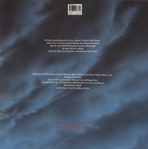 Meat Loaf Bat Out Of Hell II Back Into Hell UK vinyl LP album (LP record) (784913)