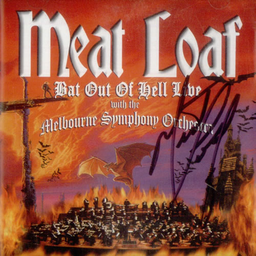 Meat Loaf Bat Out Of Hell Live Autographed US CD album (CDLP) (537860)