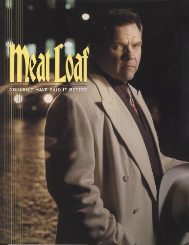 Meat Loaf Couldn't Have Said It Better tour programme UK MEATRCO740840