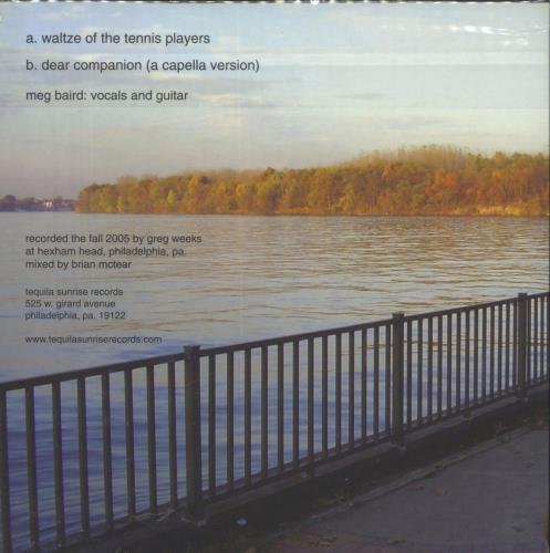 Meg Baird Waltze Of The Tennis Players 7" vinyl single (7 inch record / 45) US 6FJ07WA831163