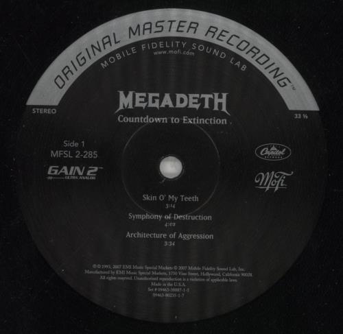 Megadeth Countdown To Extinction 2-LP vinyl record set (Double LP Album) US MEG2LCO849742
