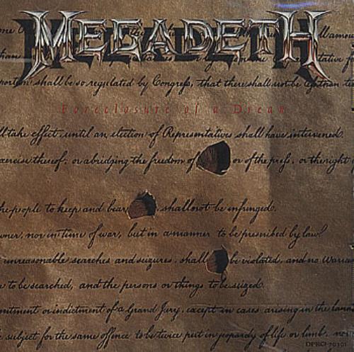 Megadeth Foreclosure Of A Dream CD single (CD5 / 5") US MEGC5FO16140