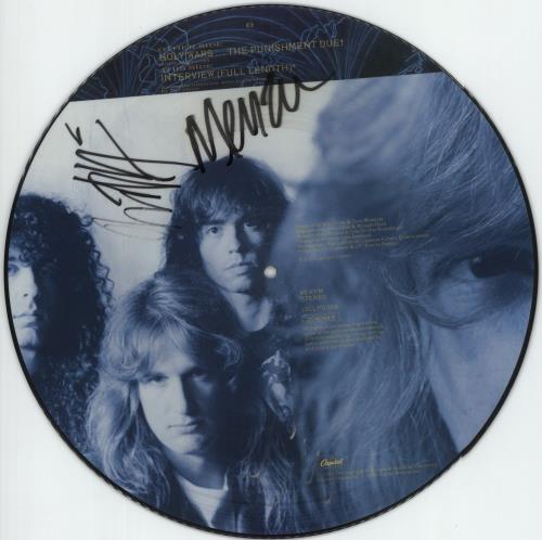Megadeth Holy Wars - Autographed 12" vinyl picture disc (12 inch picture record) UK MEG2PHO871573
