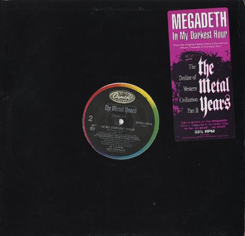 Megadeth In My Darkest Hour 12" vinyl single (12 inch record / Maxi-single) US MEG12IN48693