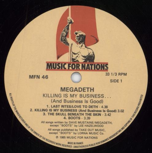 Megadeth Killing Is My Business... - 1st EX vinyl LP album (LP record) UK MEGLPKI799171