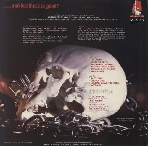 Megadeth Killing Is My Business... - 1st EX vinyl LP album (LP record) UK MEGLPKI799171