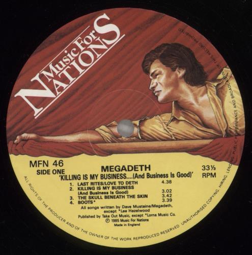 Megadeth Killing Is My Business... - 2nd - Made In England vinyl LP album (LP record) UK MEGLPKI877464