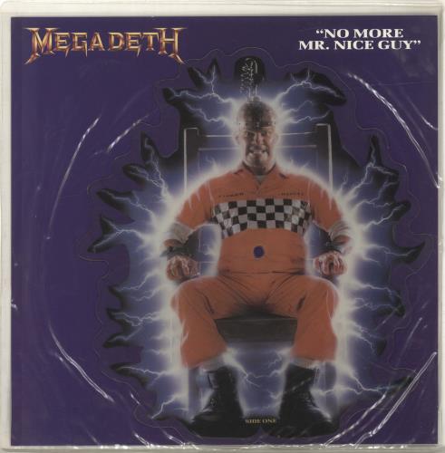 Megadeth No More Mr Nice Guy shaped picture disc (picture disc vinyl record) US MEGSHNO41705