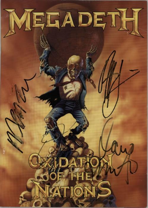 Megadeth Oxidation Of The Nations - Signed tour programme UK MEGTROX16513