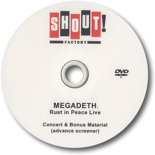 Megadeth Rust In Peace Live CD-R acetate US MEGCRRU519299