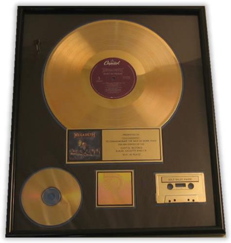 Megadeth Rust In Peace award disc US MEGAWRU354898
