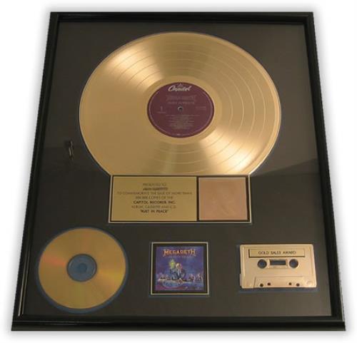 Megadeth Rust In Peace award disc US MEGAWRU399916