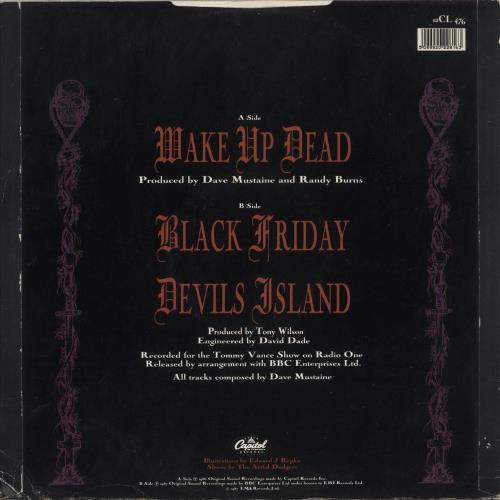 Megadeth Wake Up Dead 12" vinyl single (12 inch record / Maxi-single) UK MEG12WA52131