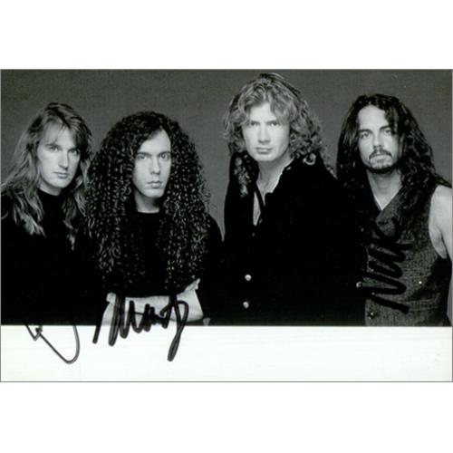 Megadeth Youthanasia - Autographed Postcard memorabilia German MEGMMYO426907