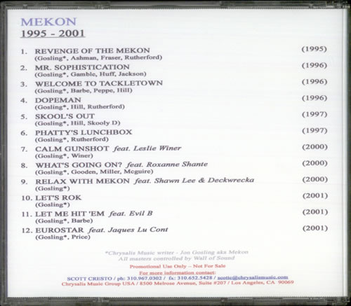 Mekon The Music Of Mekon 1995-2001 CD album (CDLP) US MK8CDTH541730