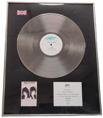 Mel & Kim F.L.M - Platinum award disc UK MELAWFL771855