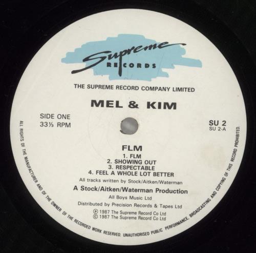 Mel & Kim F.L.M. - Colour Sleeve + Song hype sticker vinyl LP album (LP record) UK MELLPFL774279