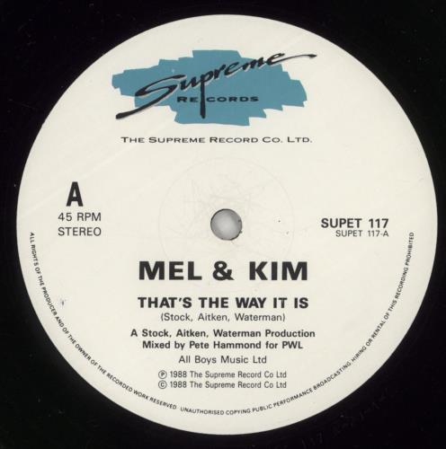 Mel & Kim That's The Way It Is 12" vinyl single (12 inch record / Maxi-single) UK MEL12TH44936
