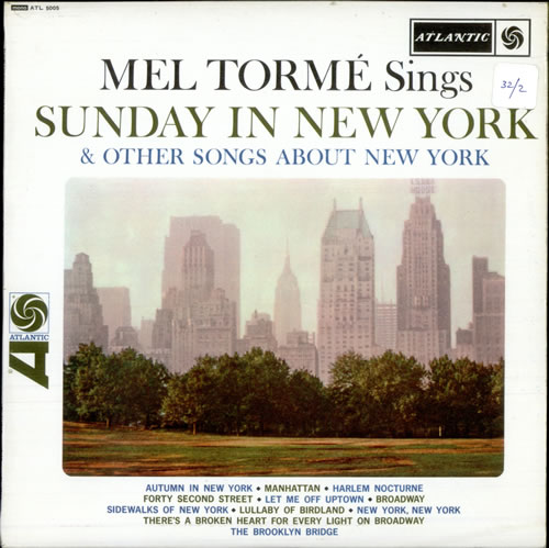 Mel Torm� Sings Sunday In New York & Other Songs About New York vinyl LP album (LP record) UK MT4LPSI504639