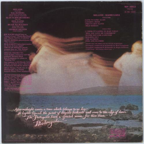 Melanie Madrugada - Factory Sample vinyl LP album (LP record) UK MLALPMA777275