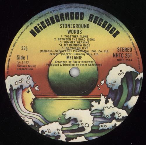 Melanie Stoneground Words - Complete vinyl LP album (LP record) UK MLALPST329267