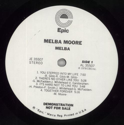 Melba Moore Melba vinyl LP album (LP record) US MP3LPME860819