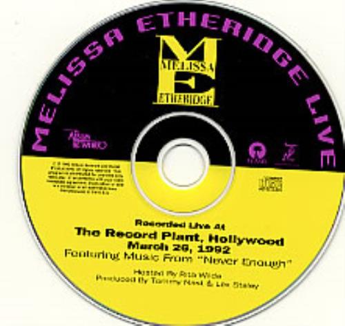 Melissa Etheridge Live CD album (CDLP) US ETHCDLI173789