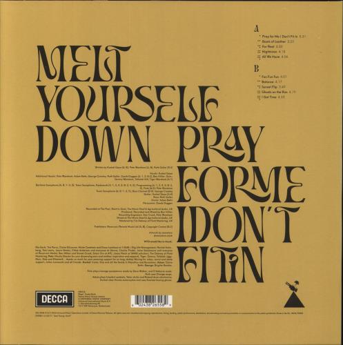 Melt Yourself Down Pray For Me I Don't Fit In vinyl LP album (LP record) UK 7K8LPPR858573