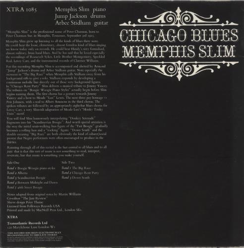 Memphis Slim Chicago Blues vinyl LP album (LP record) UK MEMLPCH530089