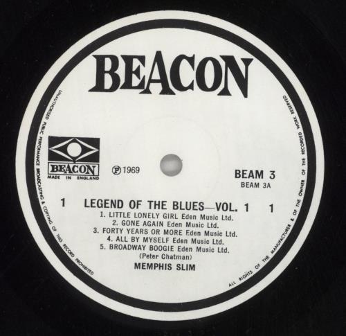Memphis Slim Legend Of The Blues vinyl LP album (LP record) UK MEMLPLE862033