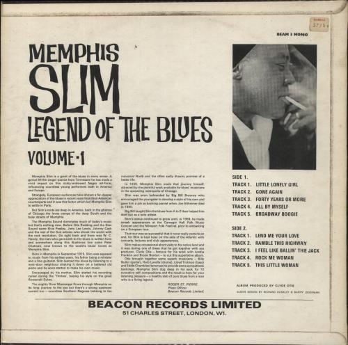Memphis Slim Legend Of The Blues vinyl LP album (LP record) UK MEMLPLE862033