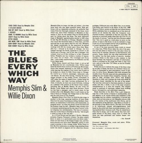 Memphis Slim The Blues Every Which Way vinyl LP album (LP record) French MEMLPTH727450