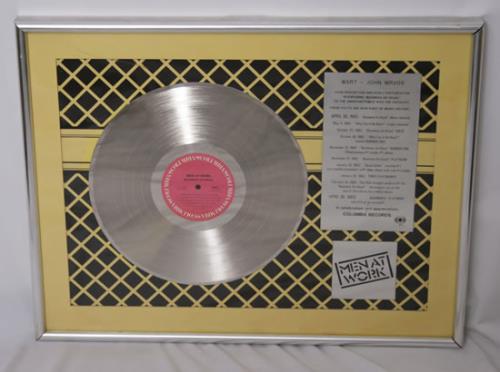 Men At Work Business As Usual in-house award disc US MENAIBU561014