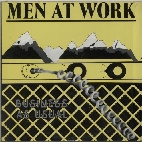 Men At Work Business As Usual vinyl LP album (LP record) Hong Kong MENLPBU651702