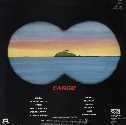 Men At Work Cargo - EX vinyl LP album (LP record) UK MENLPCA383966