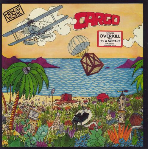 Men At Work Cargo - Stickered sleeve vinyl LP album (LP record) UK MENLPCA649969