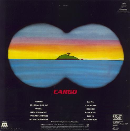 Men At Work Cargo - Stickered sleeve vinyl LP album (LP record) UK MENLPCA649969