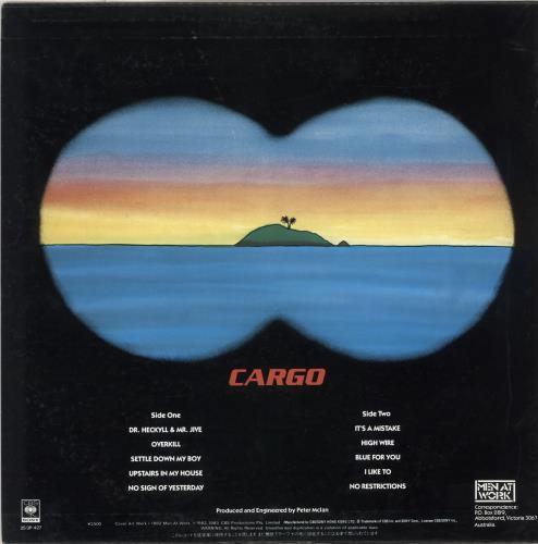 Men At Work Cargo vinyl LP album (LP record) Hong Kong MENLPCA711361