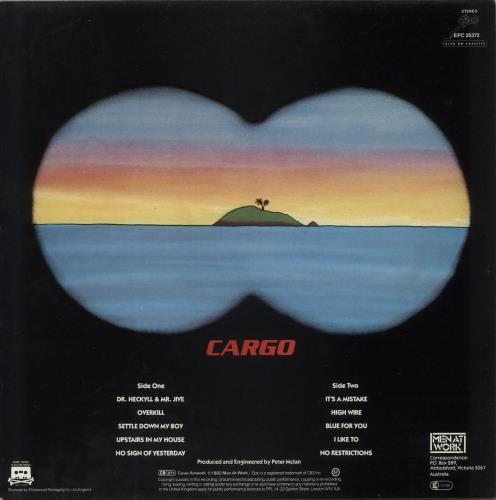 Men At Work Cargo vinyl LP album (LP record) UK MENLPCA878527