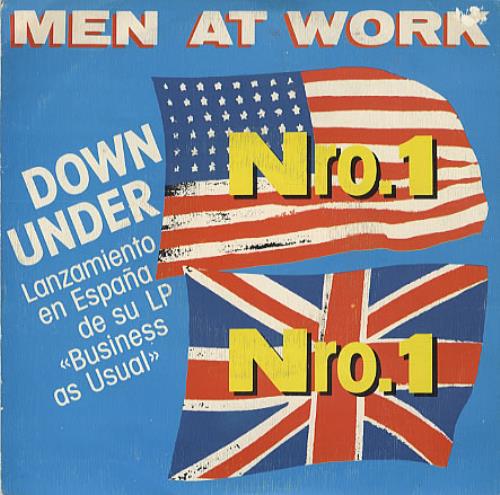 Men At Work Down Under 7" vinyl single (7 inch record / 45) Spanish MEN07DO333120