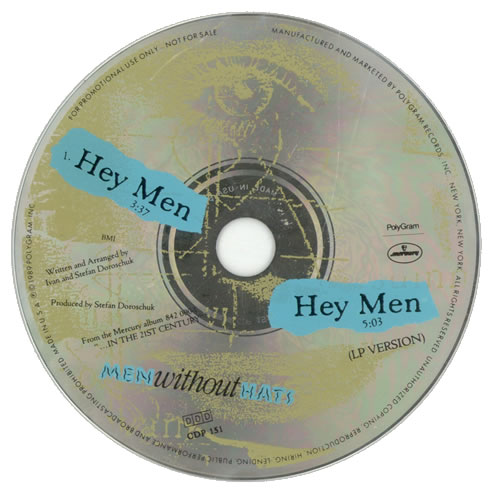 Men Without Hats Hey Man CD single (CD5 / 5") US MWHC5HE145798