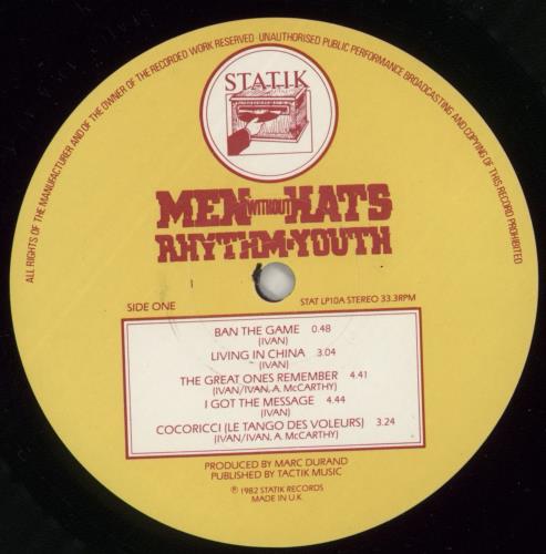 Men Without Hats Rhythm Of Youth vinyl LP album (LP record) UK MWHLPRH281193