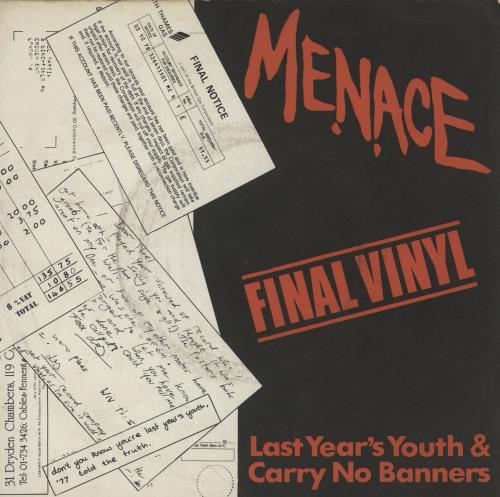Menace Last Year's Youth 7" vinyl single (7 inch record / 45) UK MN007LA411911