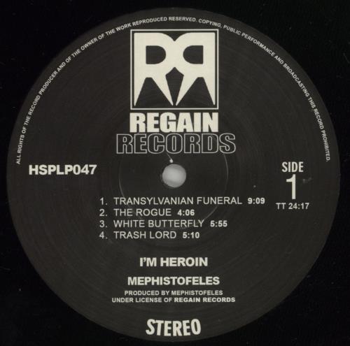 Mephistofeles IM HEROIN vinyl LP album (LP record) UK -FVLPIM878447