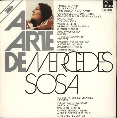 Mercedes Sosa A Arte De Mercedes Sosa 2-LP vinyl record set (Double LP Album) Brazilian 0GX2LAA735896