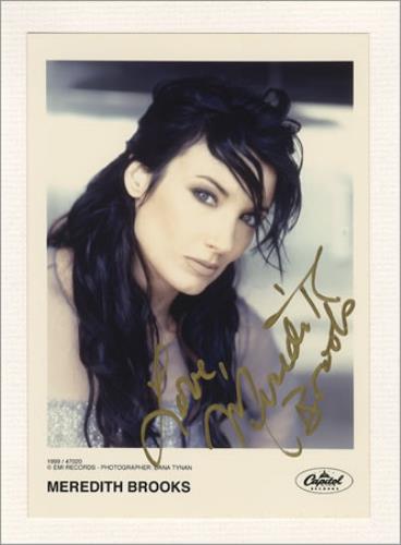 Meredith Brooks Signed Photos - A Pair photograph UK MEBPHSI149109