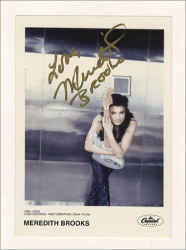 Meredith Brooks Signed Photos - A Pair photograph UK MEBPHSI149109