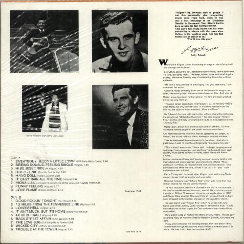 Merle Kilgore Country Rockers vinyl LP album (LP record) French QLVLPCO699009