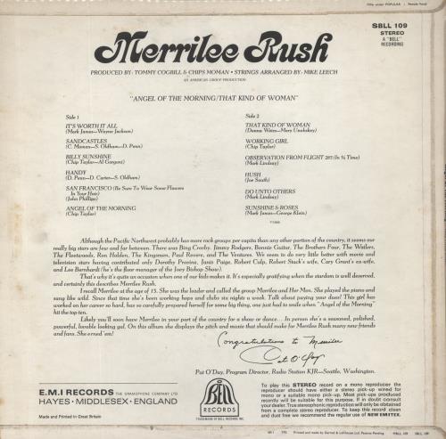 Merrilee Rush Angel Of The Morning vinyl LP album (LP record) UK M36LPAN854968